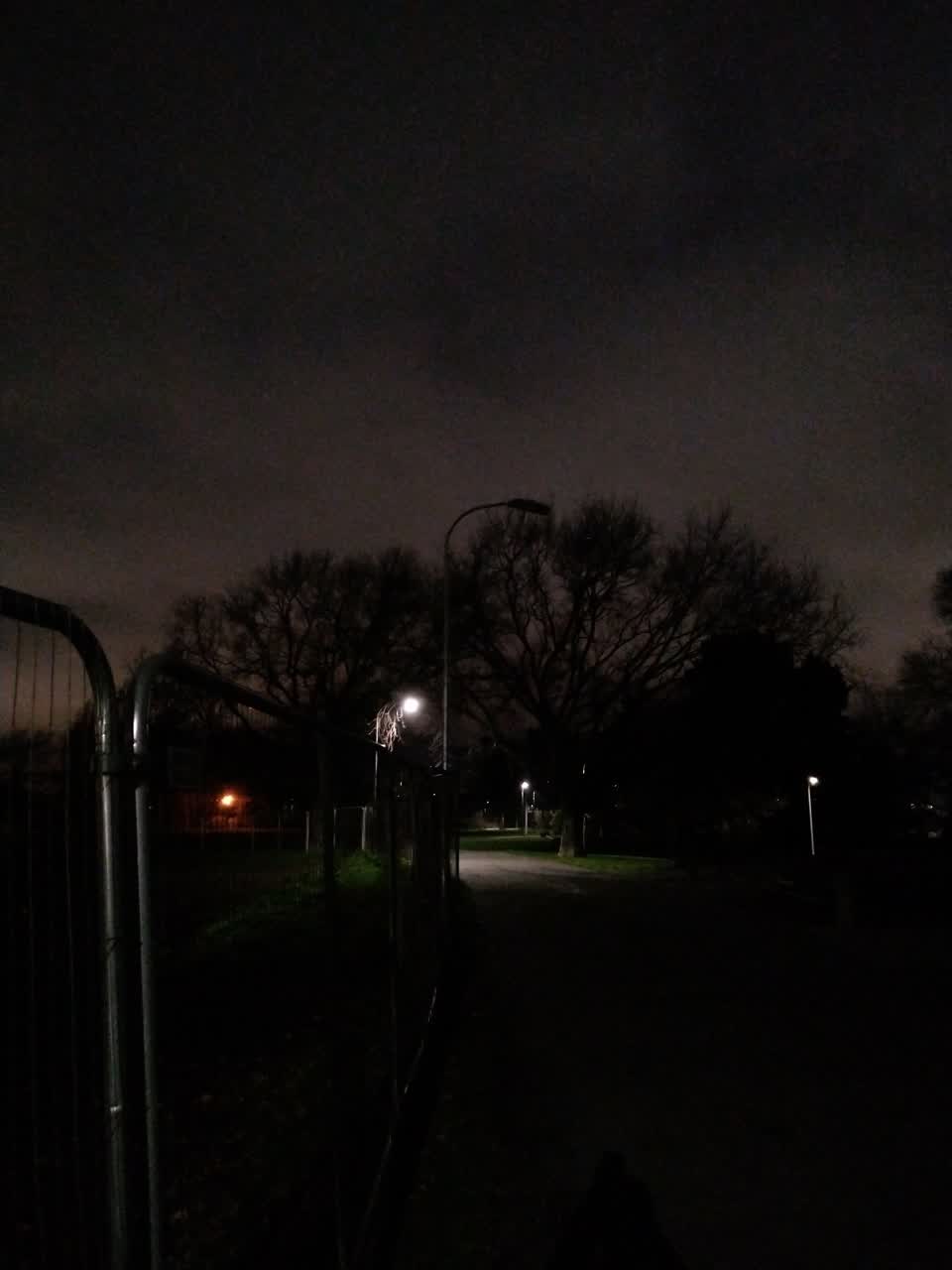 The photograph attached to this street light outage report
