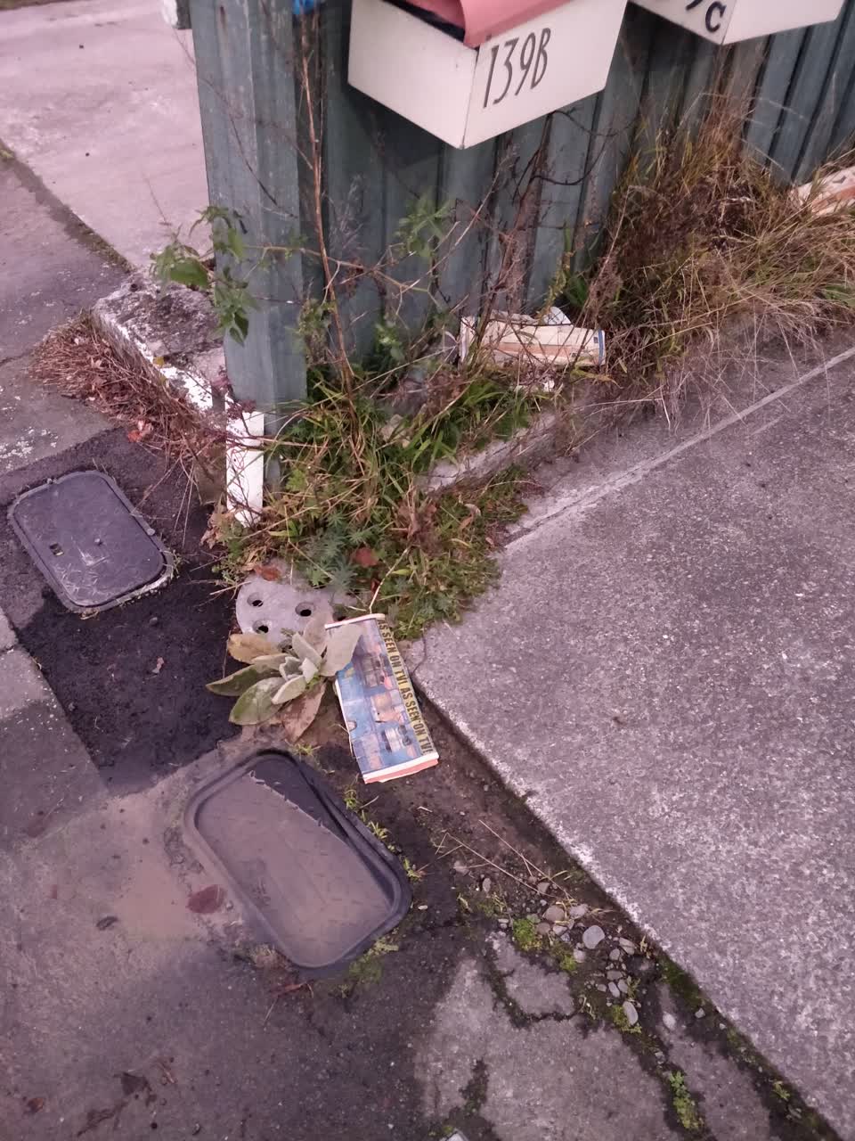 The photograph attached to this water leak report