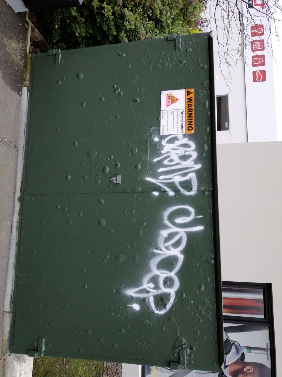 The photograph attached to this graffiti report