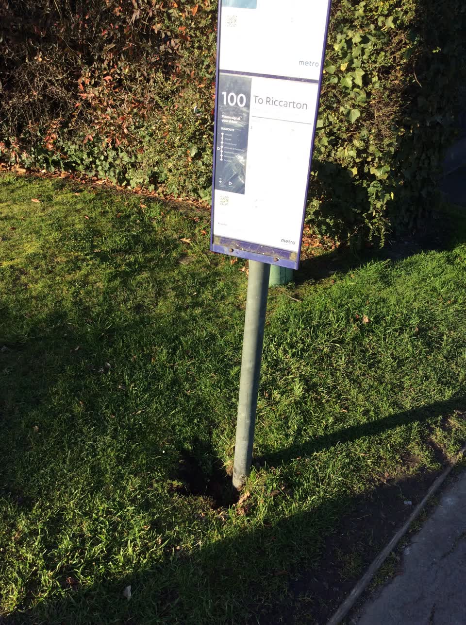 The photograph attached to this roading/streets report