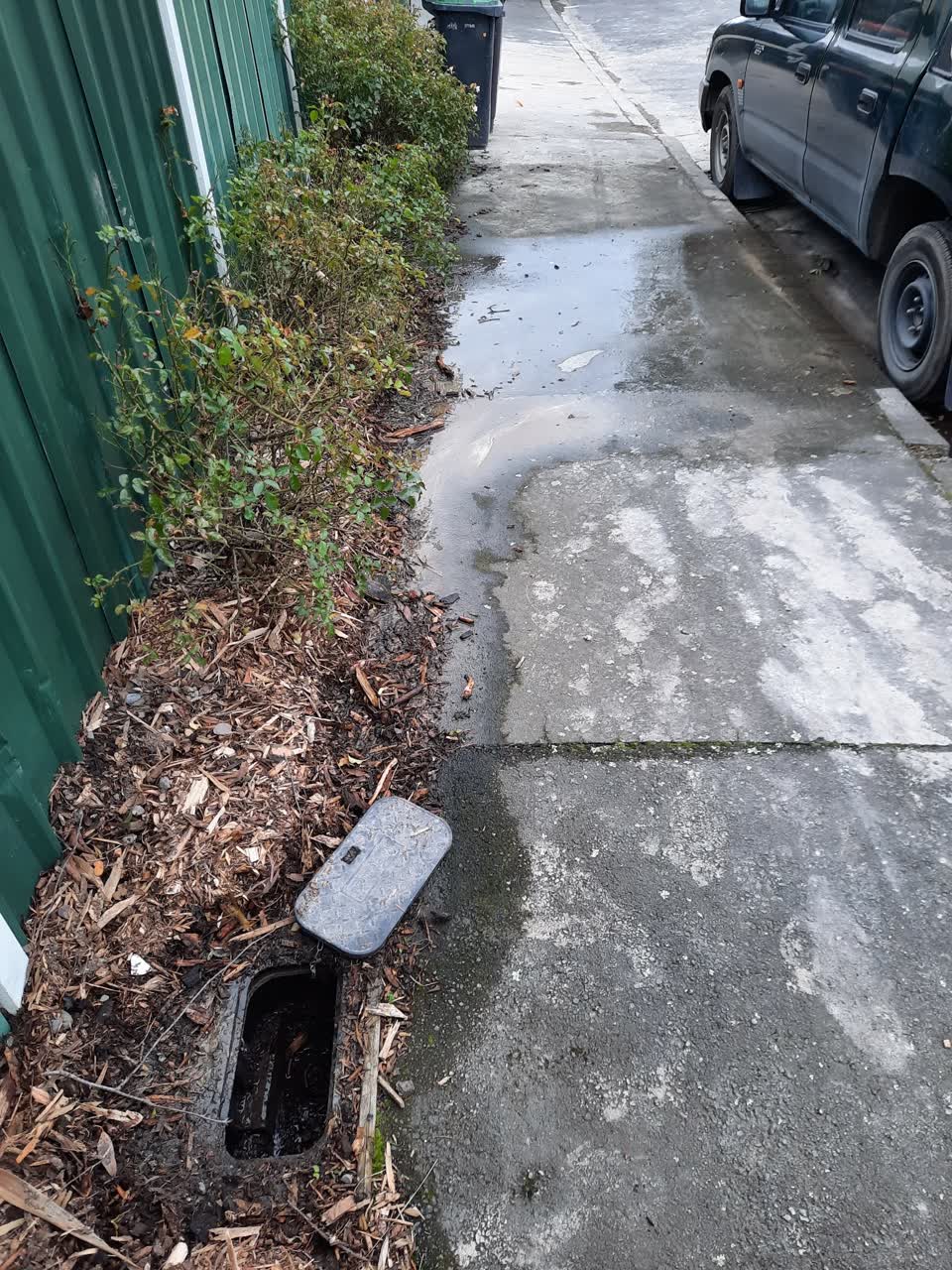 The photograph attached to this water leak report