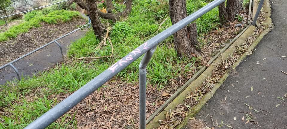 The photograph attached to this graffiti report
