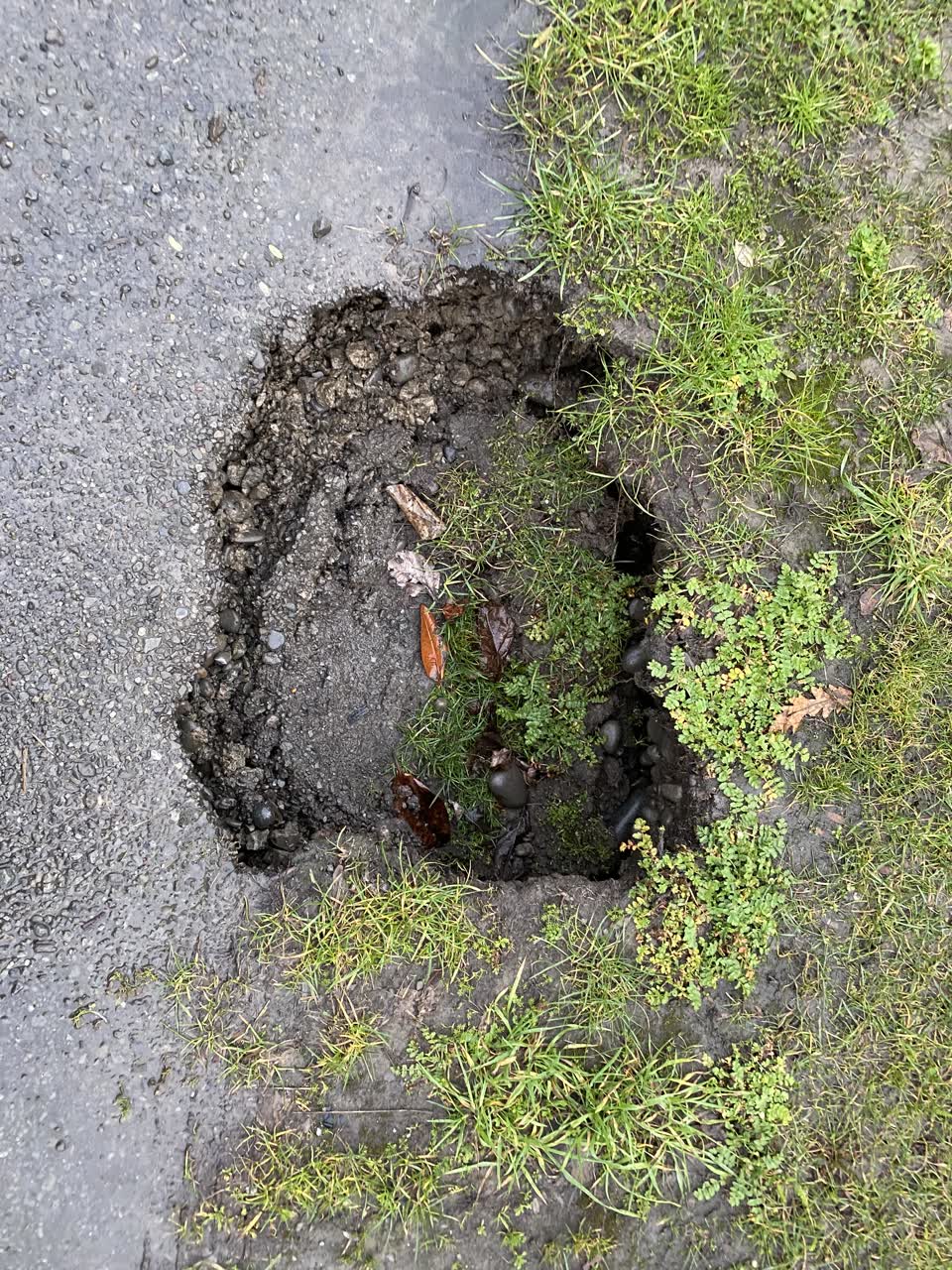 The photograph attached to this roading/streets report