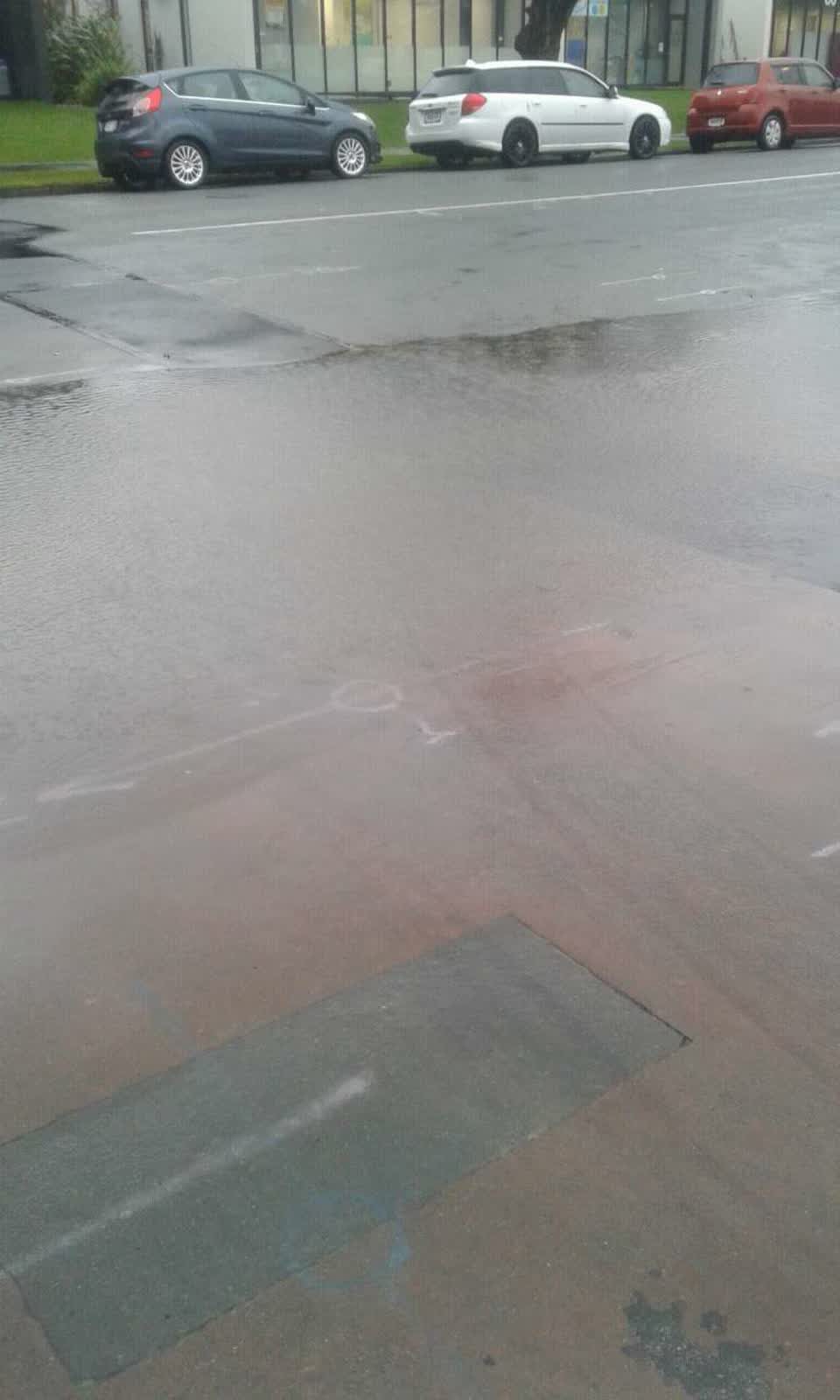 The photograph attached to this flooding report
