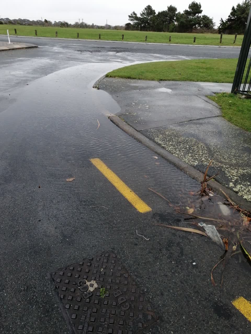The photograph attached to this flooding report
