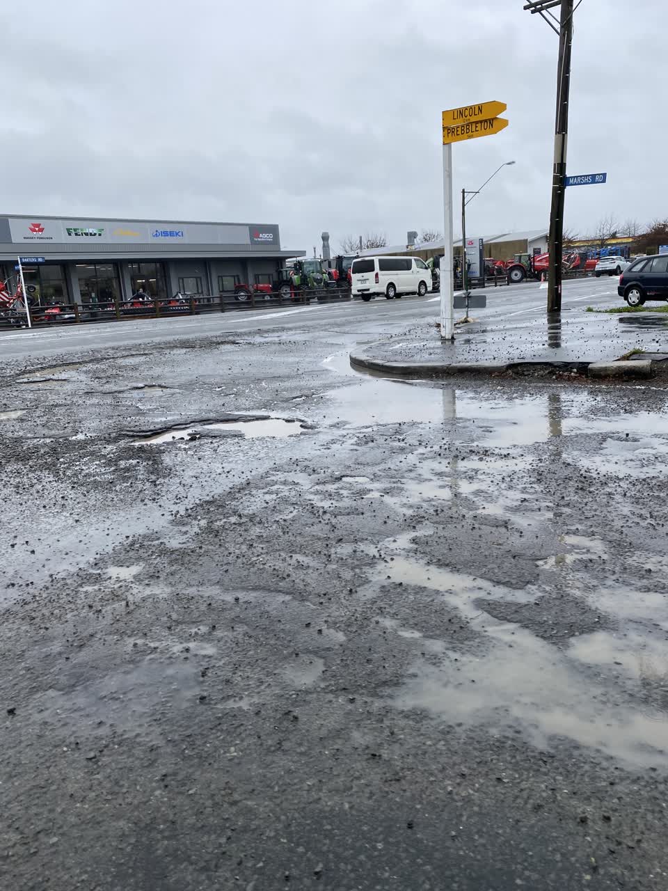 The photograph attached to this roading/streets report