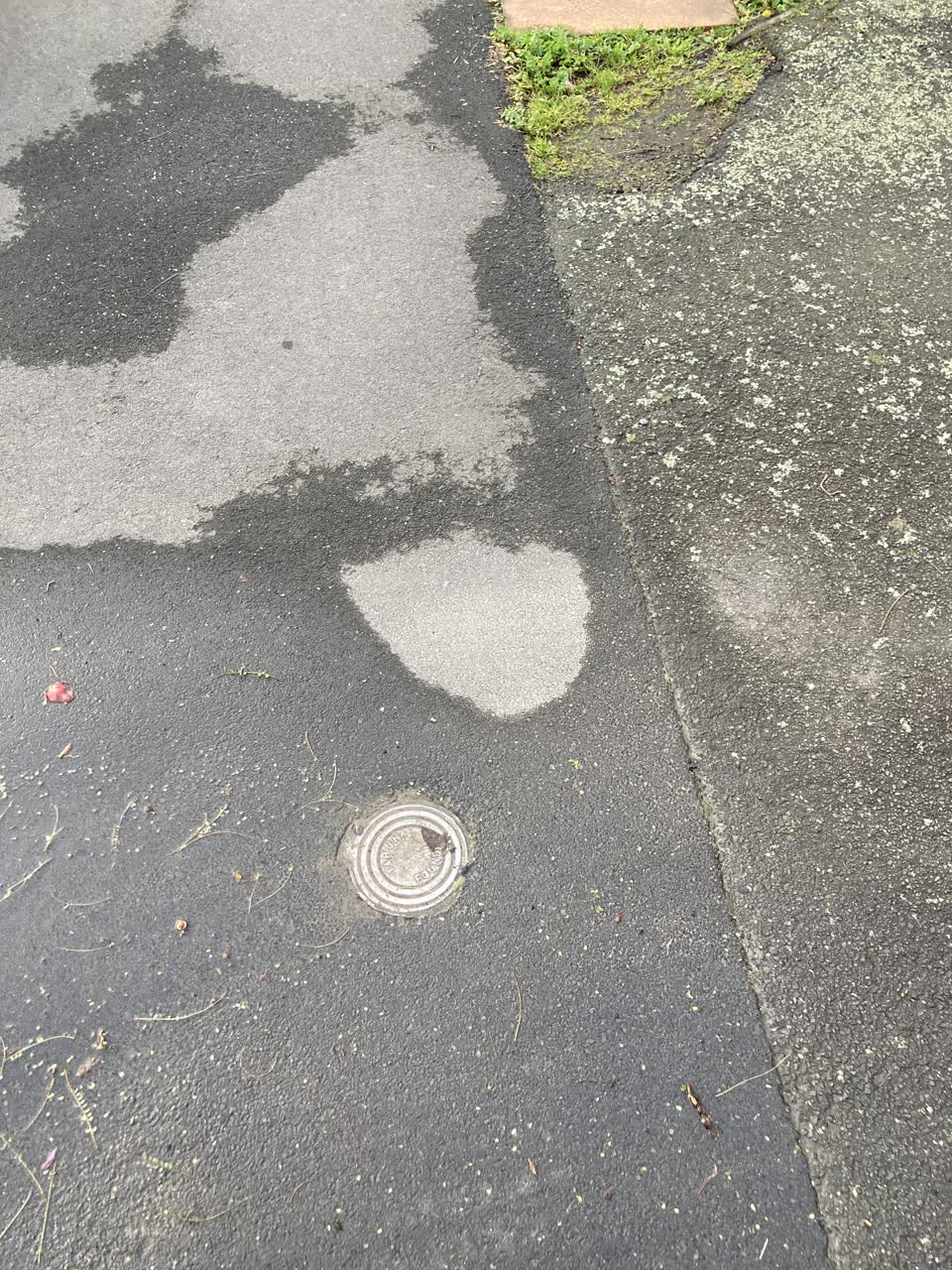 The photograph attached to this water leak report
