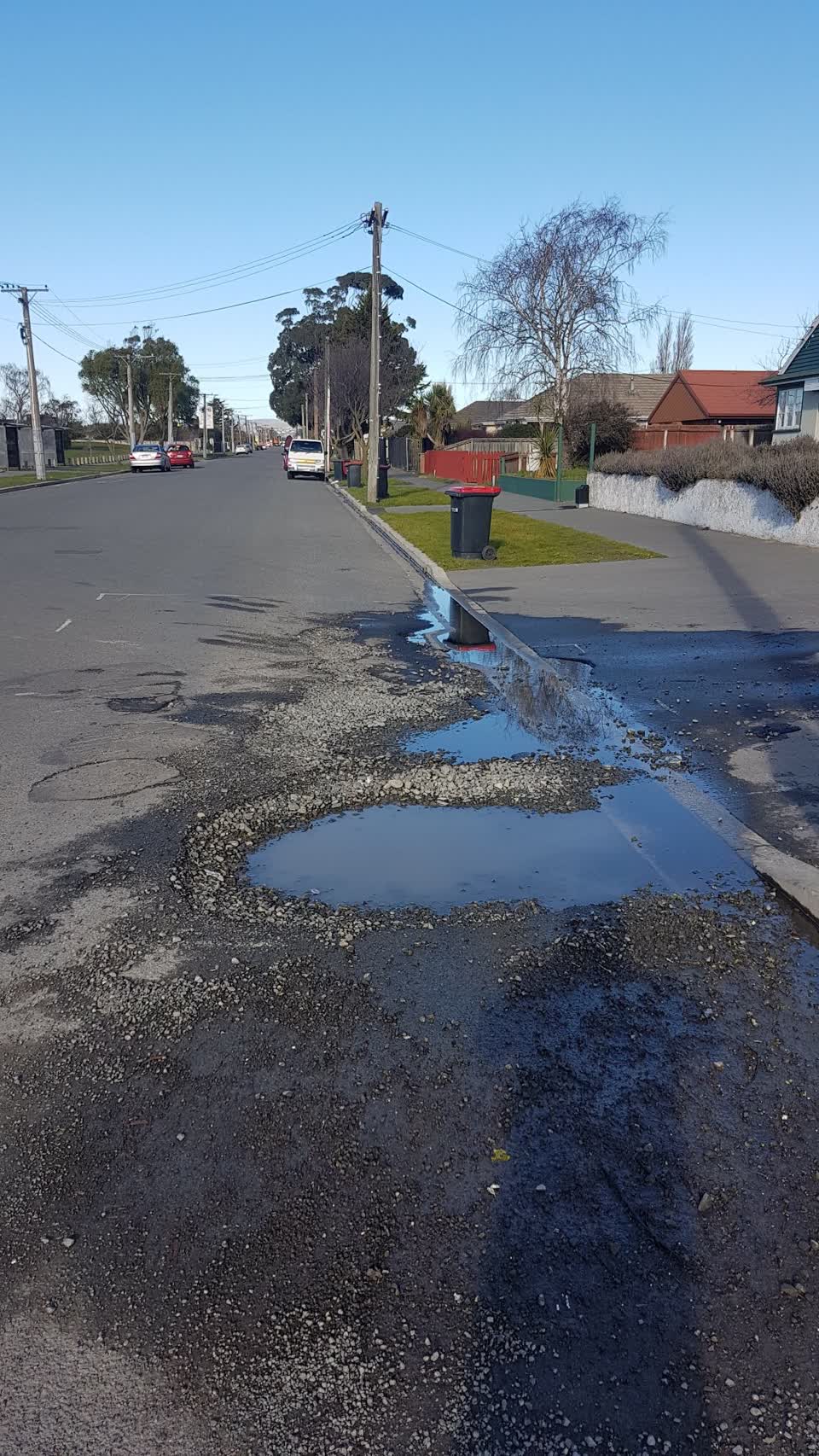 The photograph attached to this roading/streets report