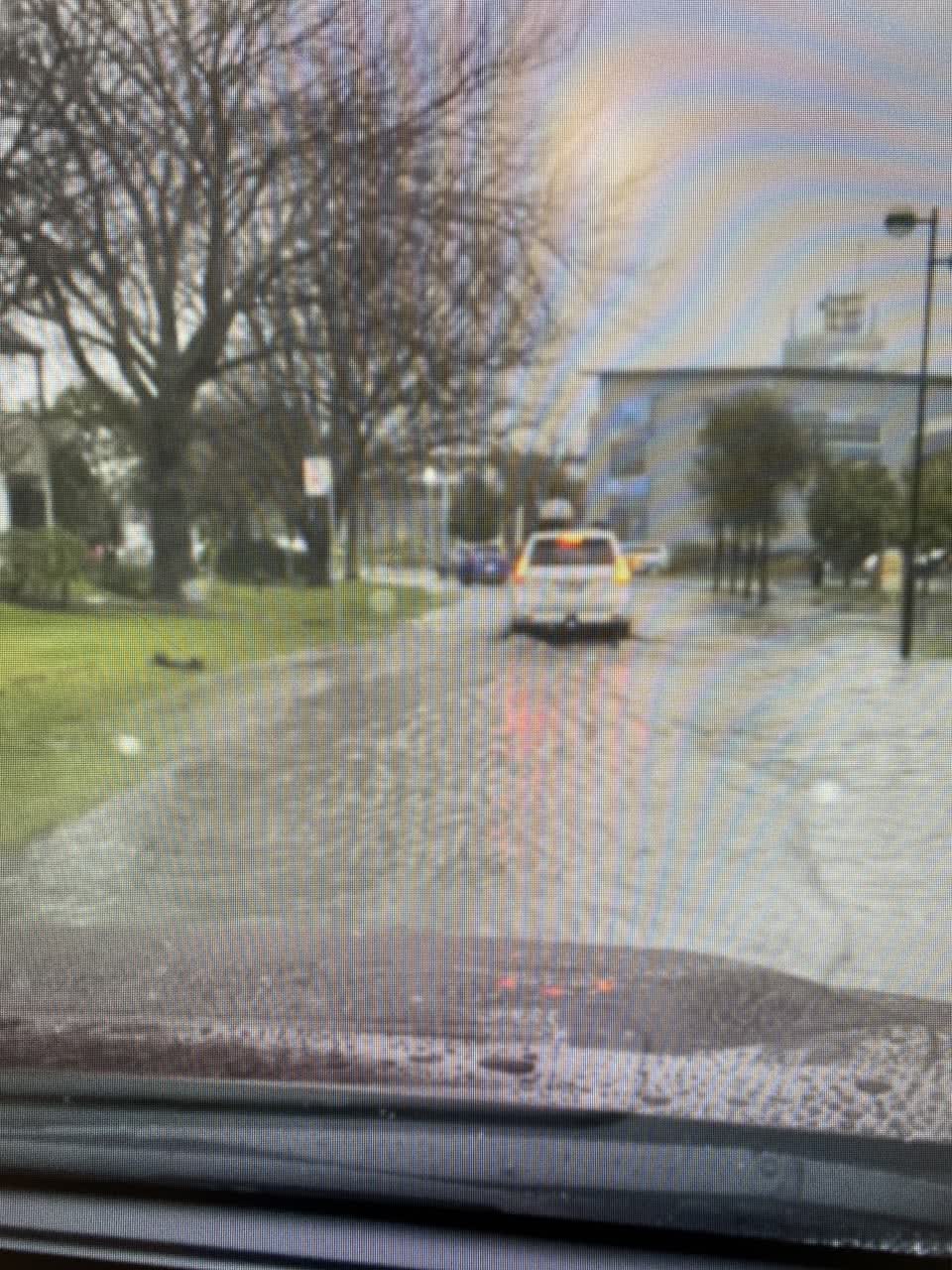 The photograph attached to this flooding report