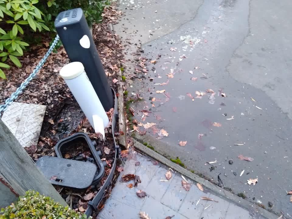 The photograph attached to this water leak report