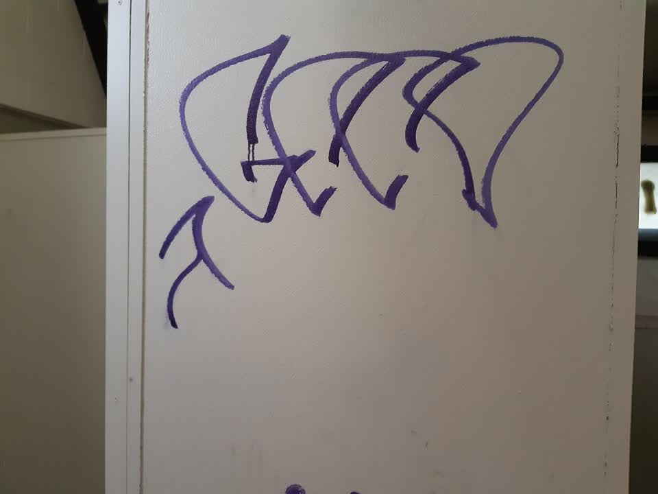 The photograph attached to this graffiti report