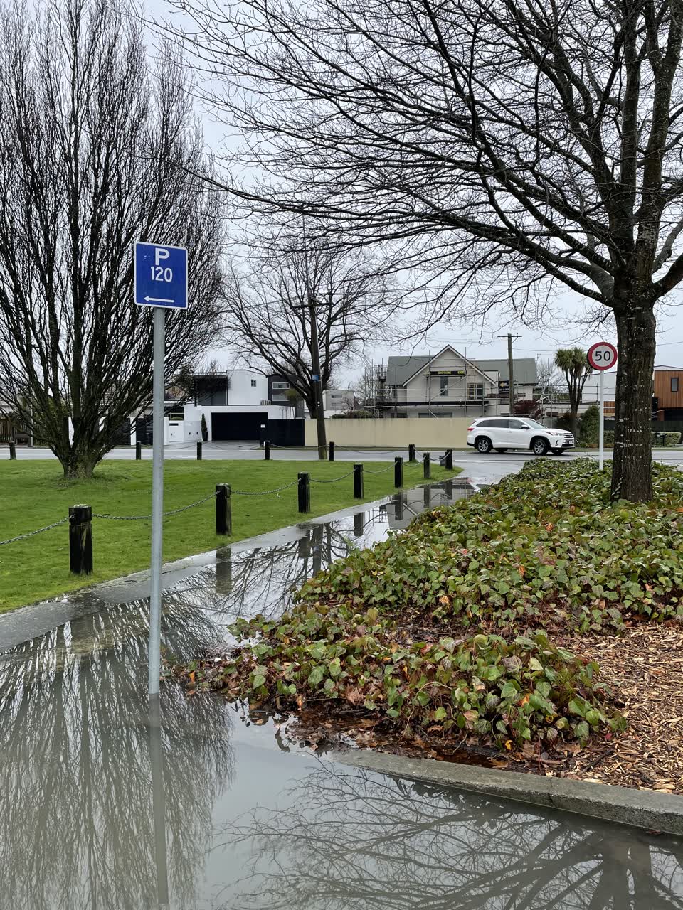 The photograph attached to this flooding report