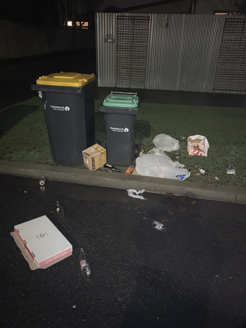 The photograph attached to this rubbish/recycling report