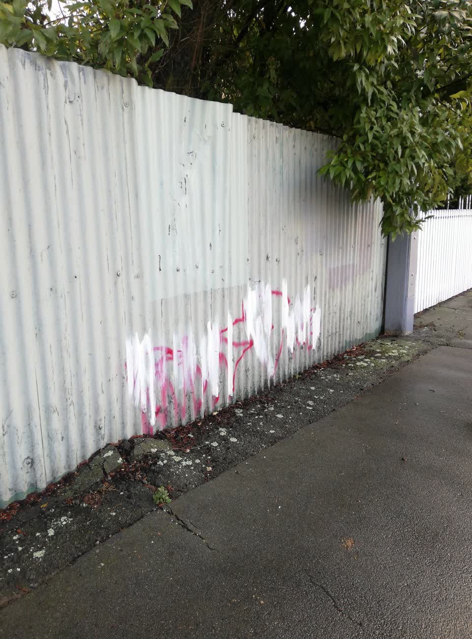 The photograph attached to this graffiti report