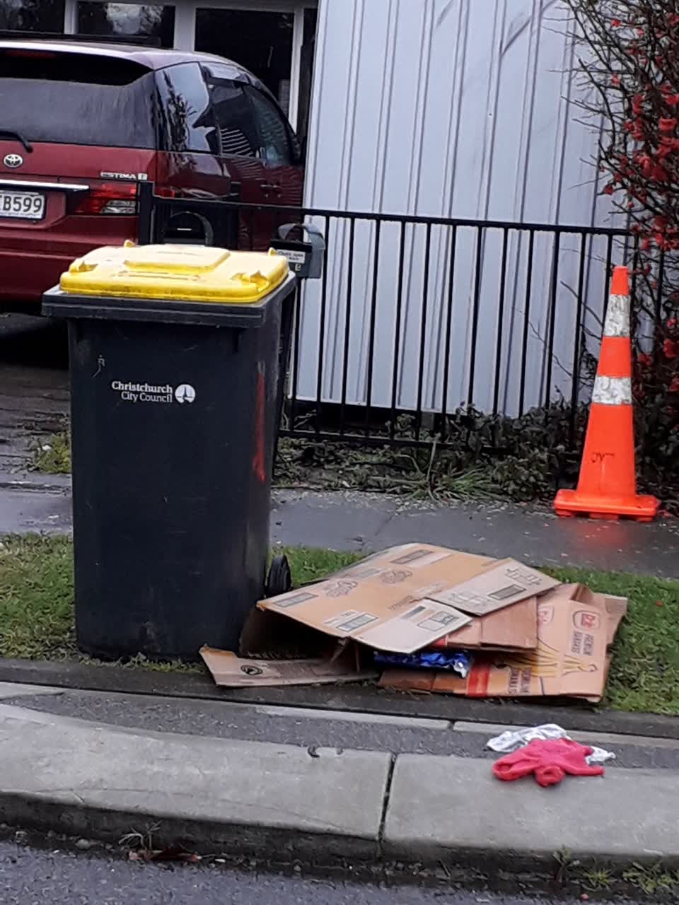 The photograph attached to this rubbish/recycling report