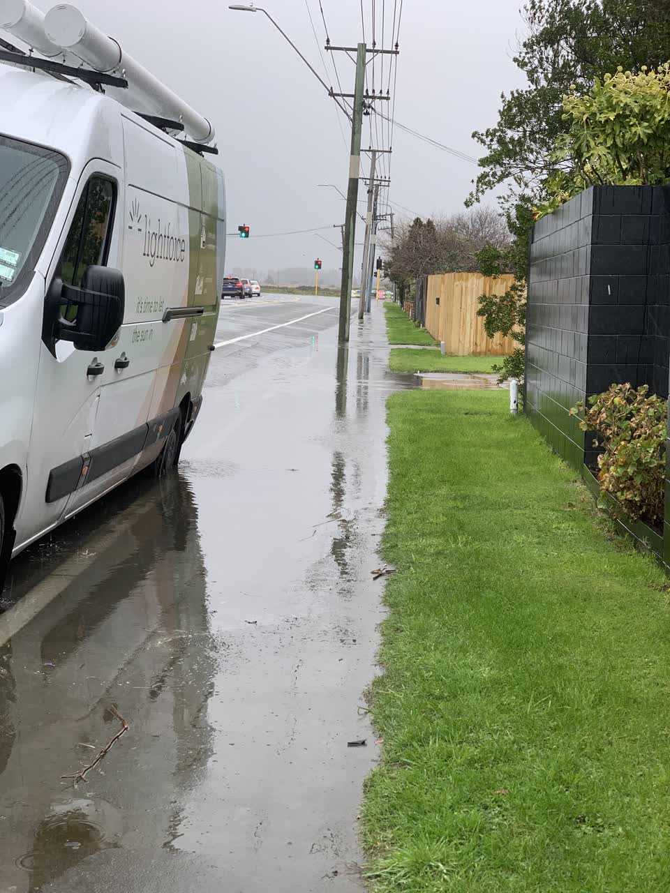 The photograph attached to this flooding report