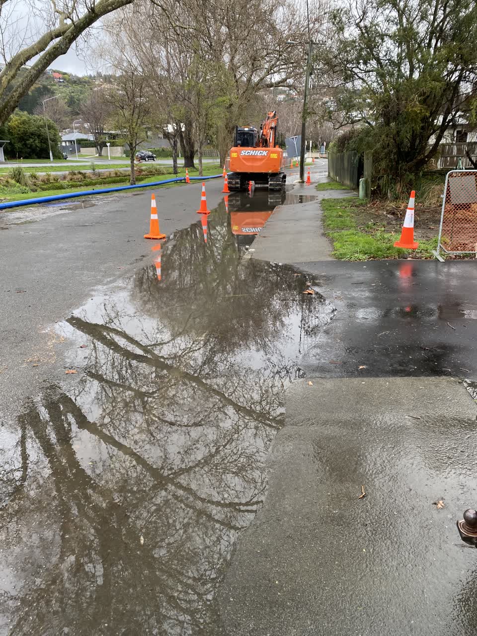 The photograph attached to this flooding report