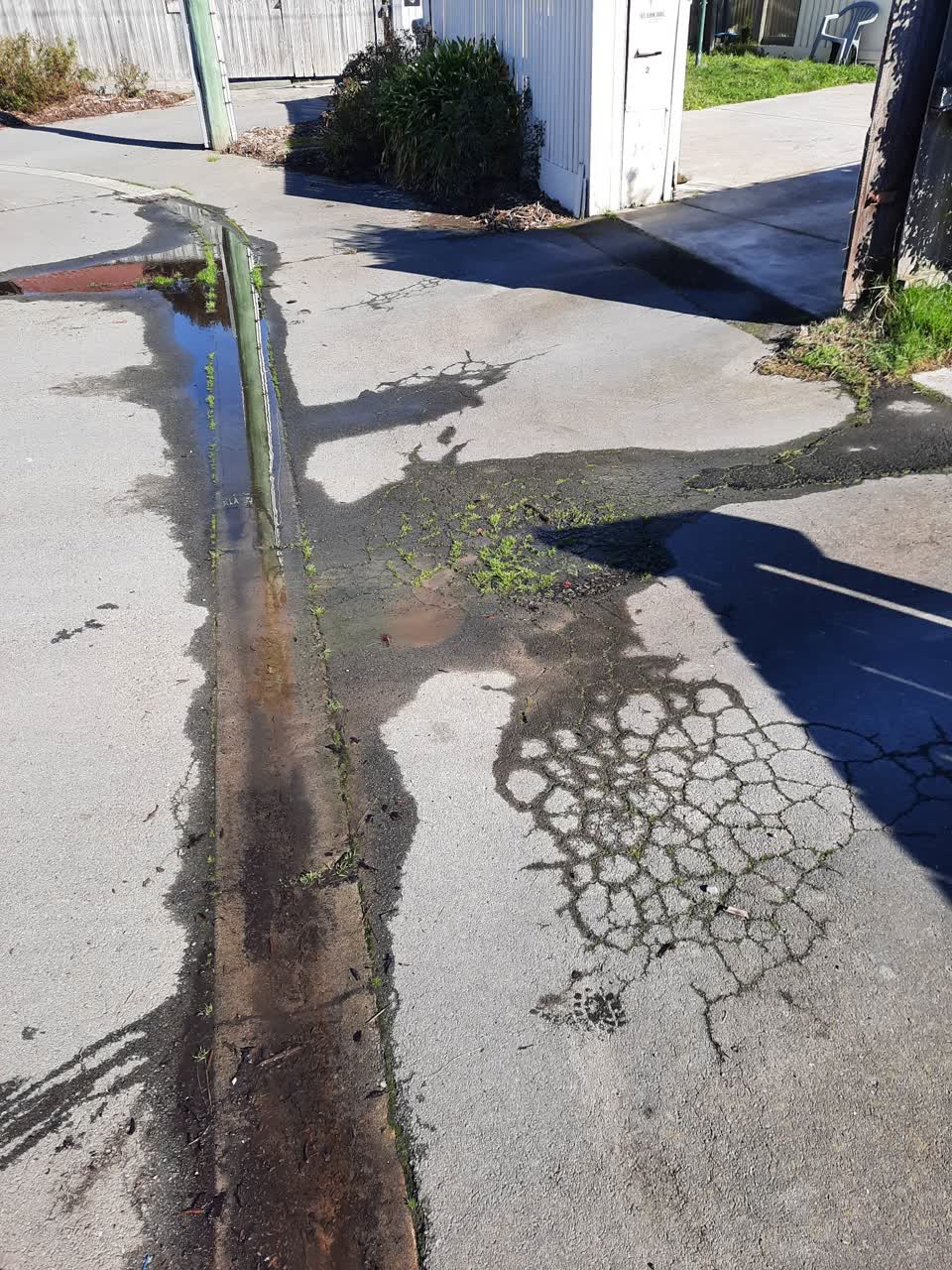 The photograph attached to this water leak report