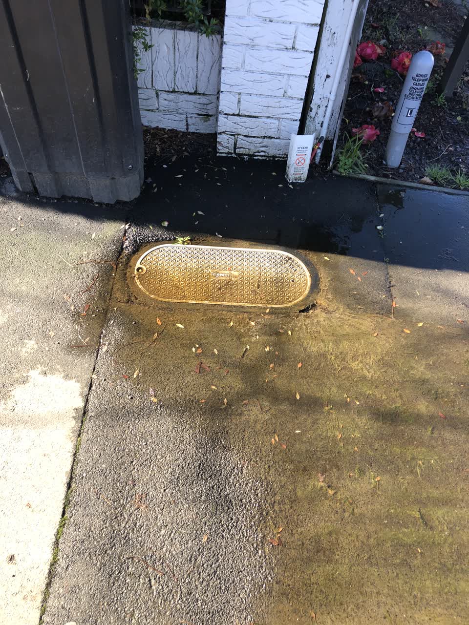 The photograph attached to this water leak report