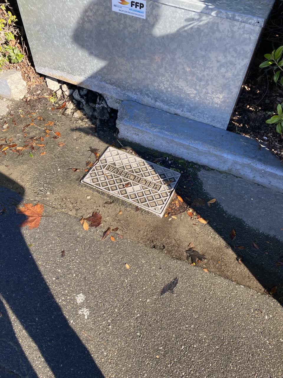 The photograph attached to this water leak report