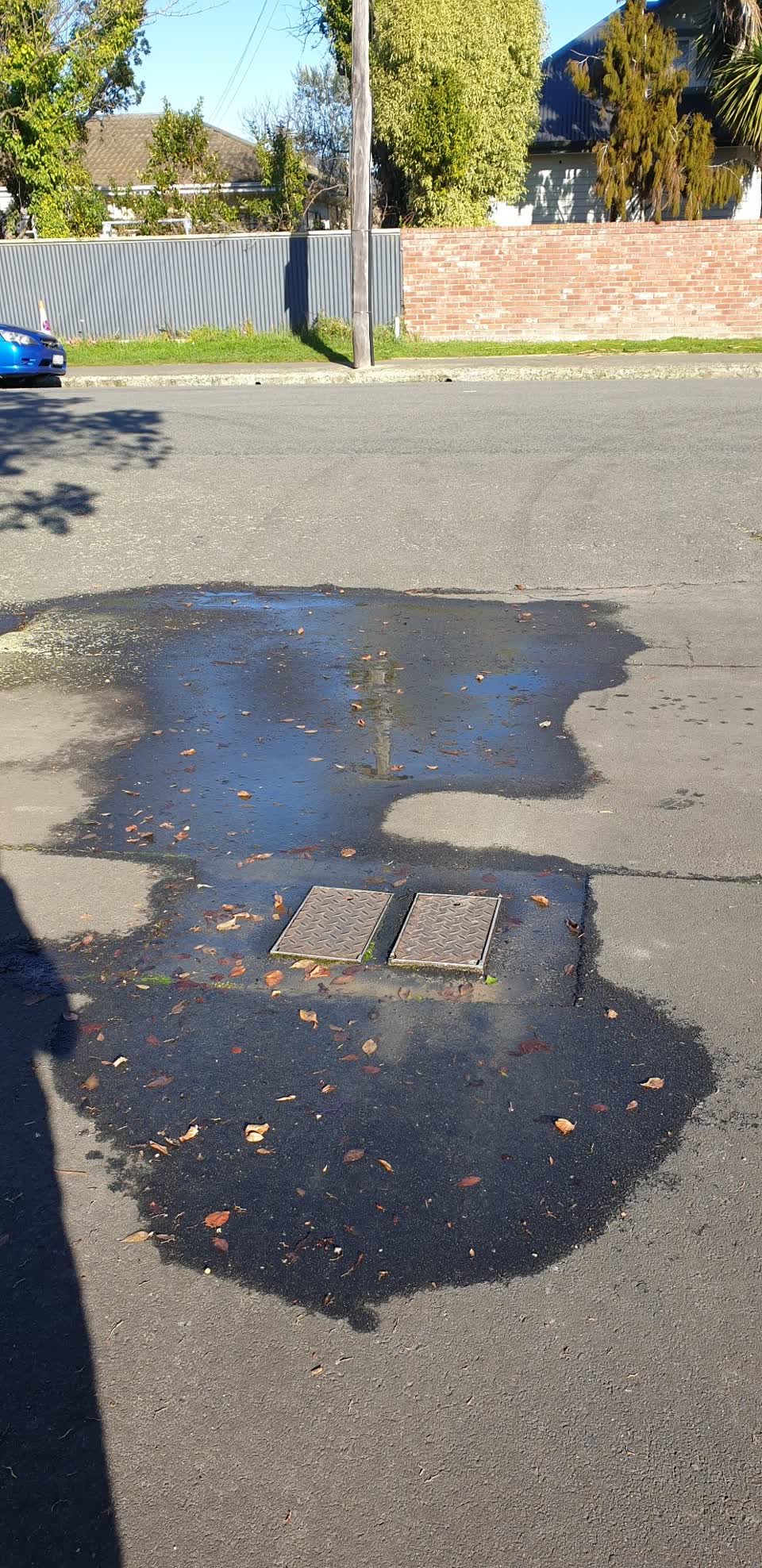 The photograph attached to this water leak report