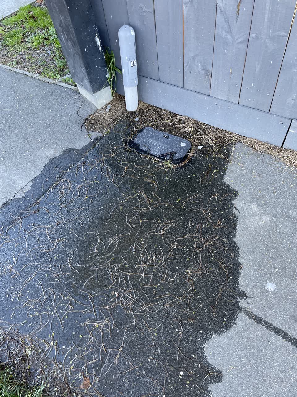 The photograph attached to this water leak report