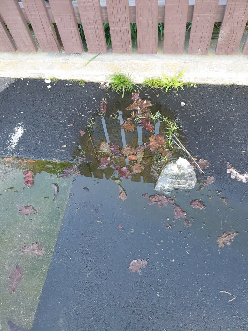 The photograph attached to this water leak report