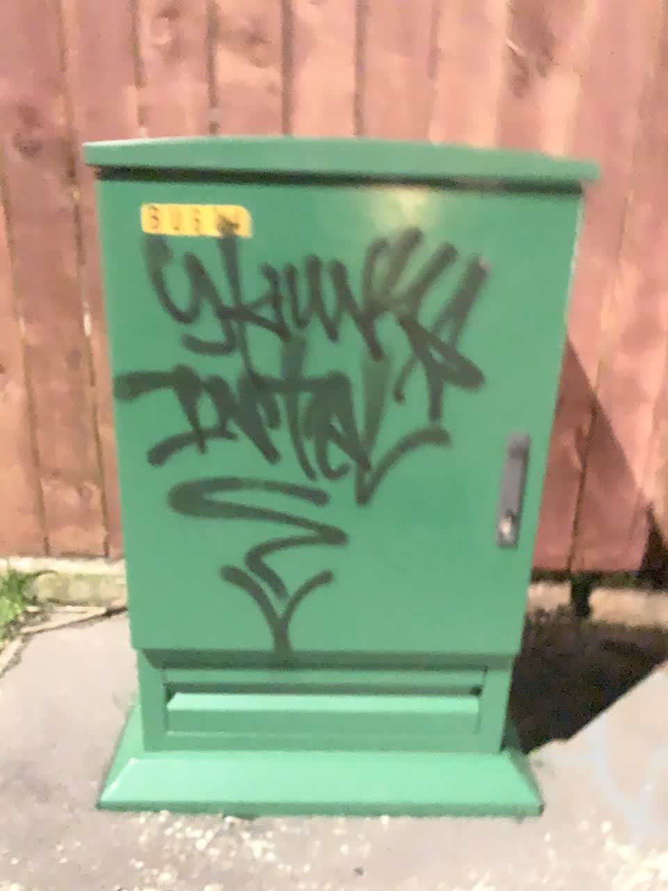 The photograph attached to this graffiti report