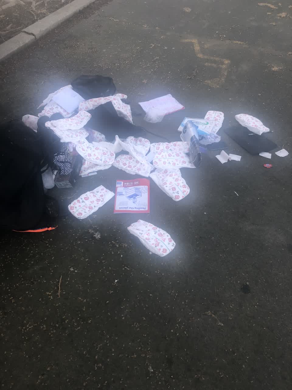 The photograph attached to this rubbish/recycling report