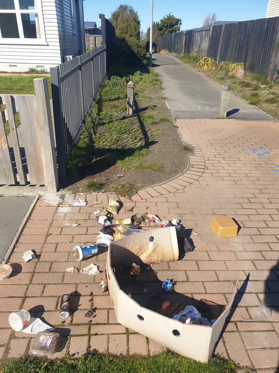 The photograph attached to this rubbish/recycling report