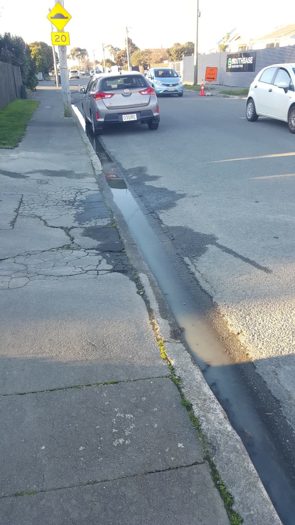 The photograph attached to this water leak report