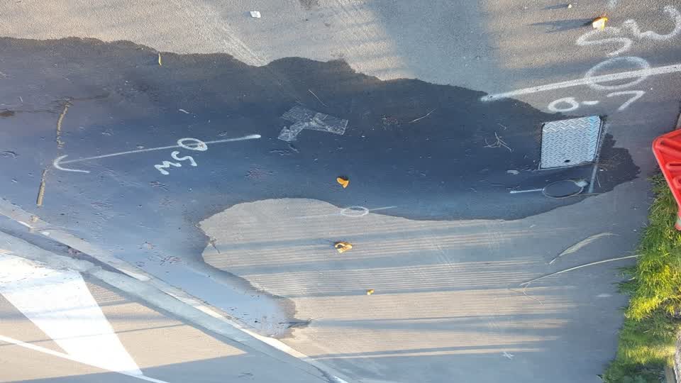 The photograph attached to this water leak report