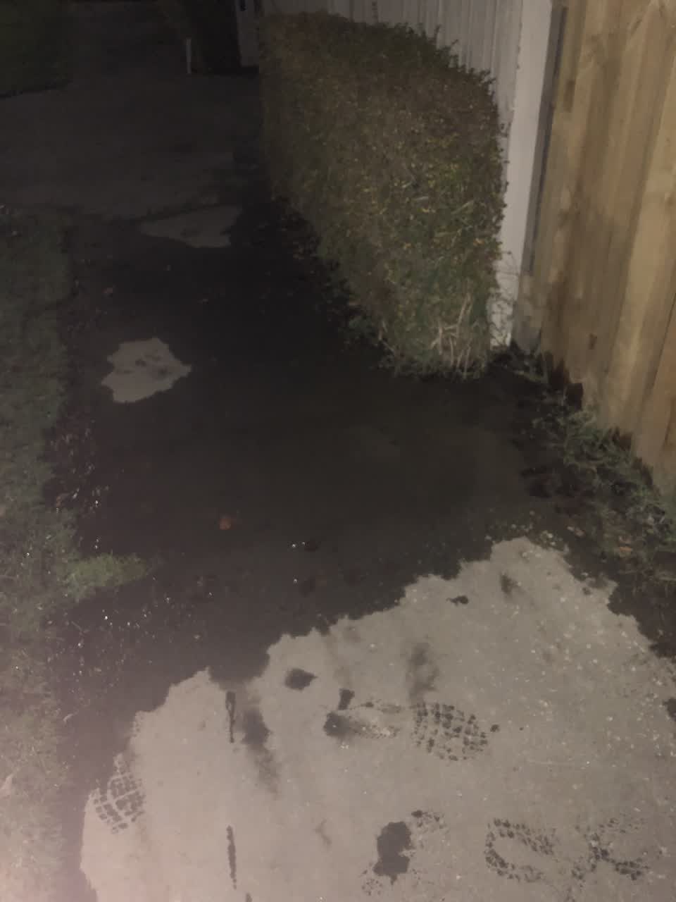 The photograph attached to this water leak report