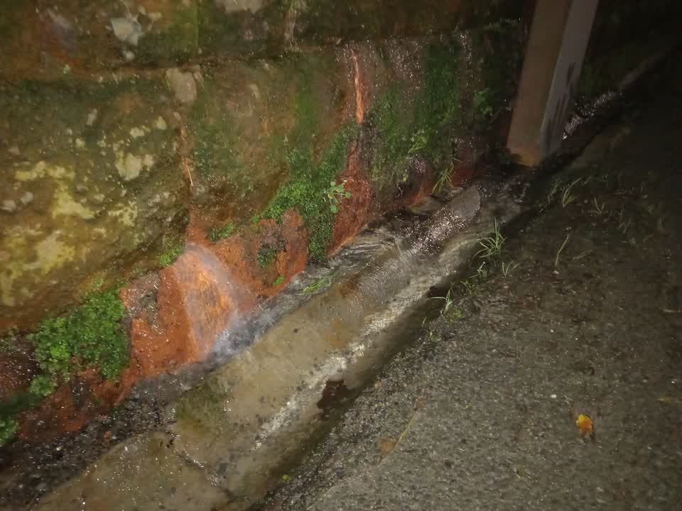 The photograph attached to this water leak report