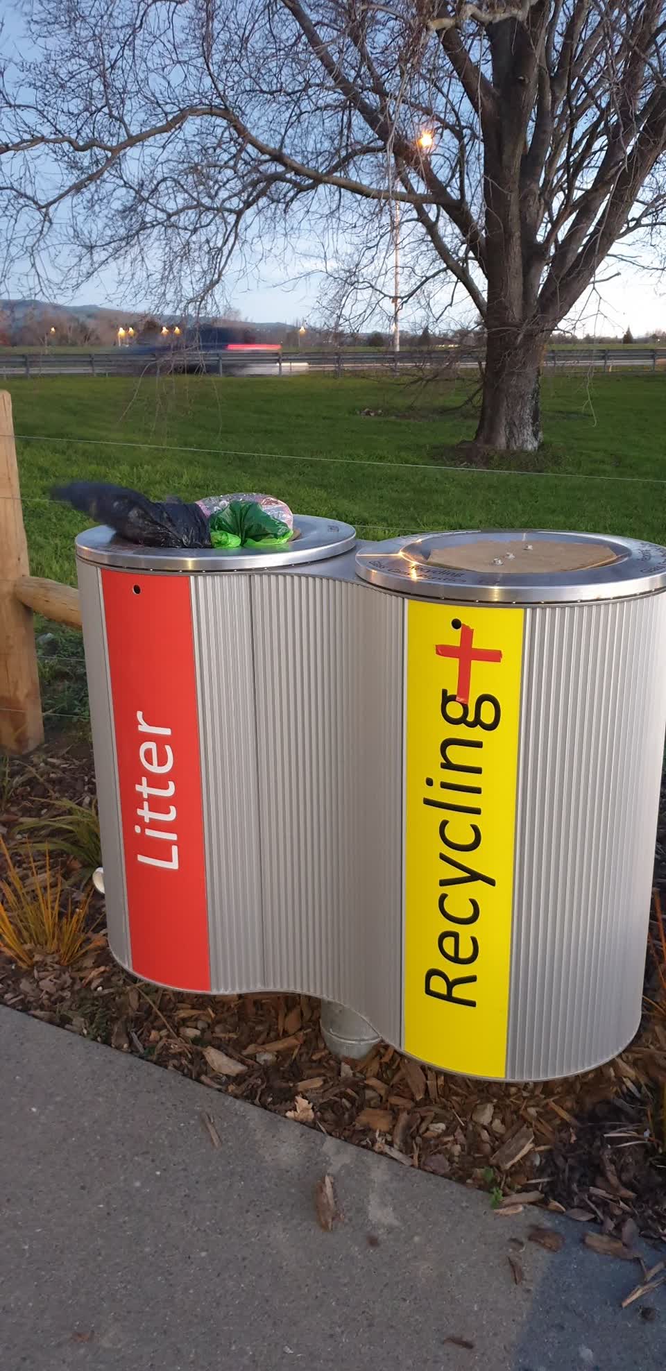 The photograph attached to this rubbish/recycling report