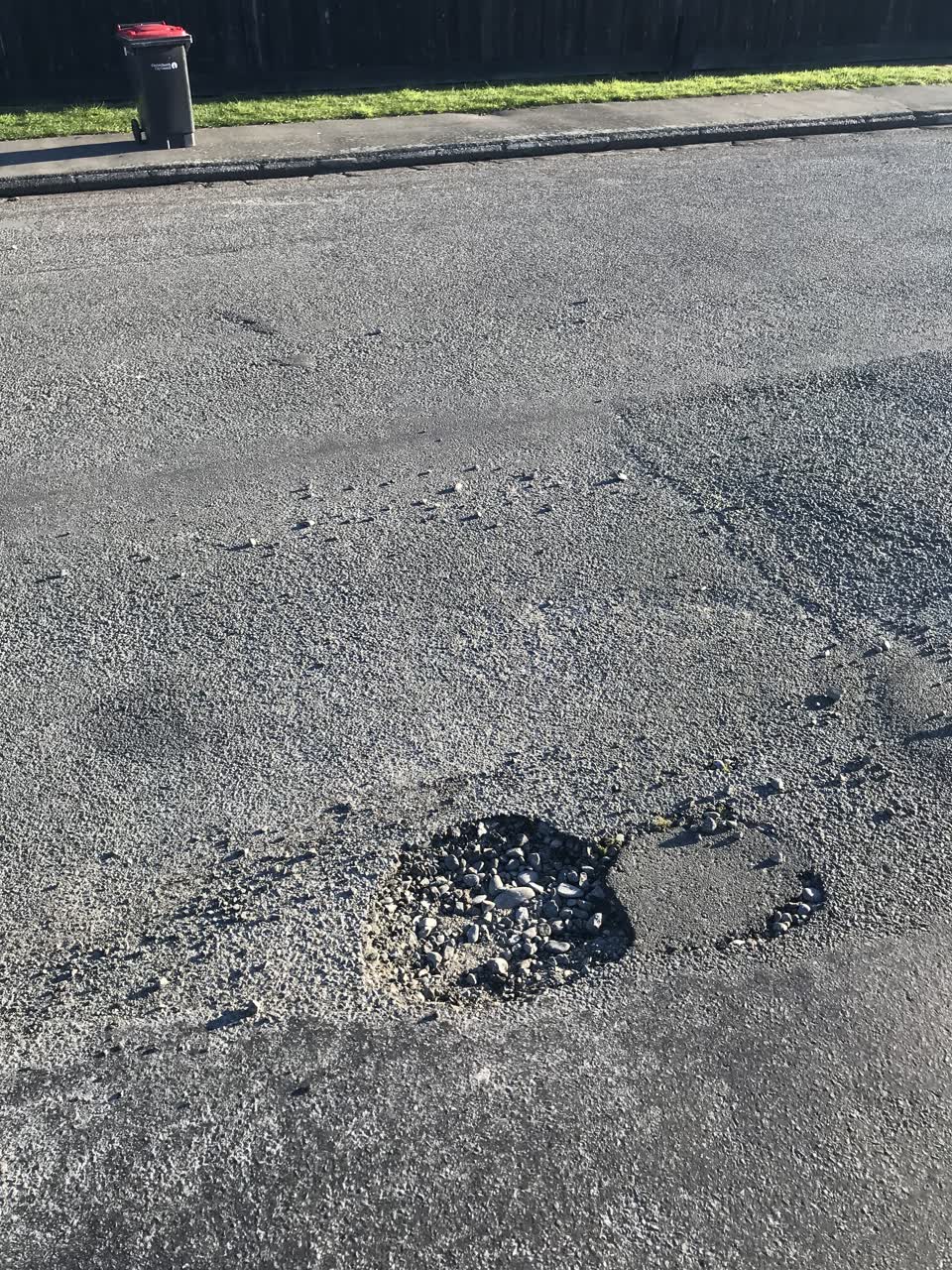 The photograph attached to this roading/streets report