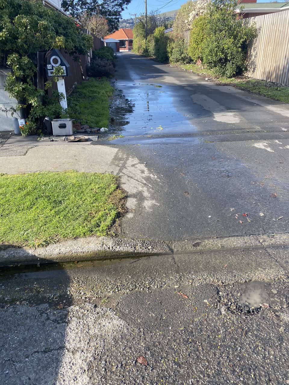 The photograph attached to this water leak report