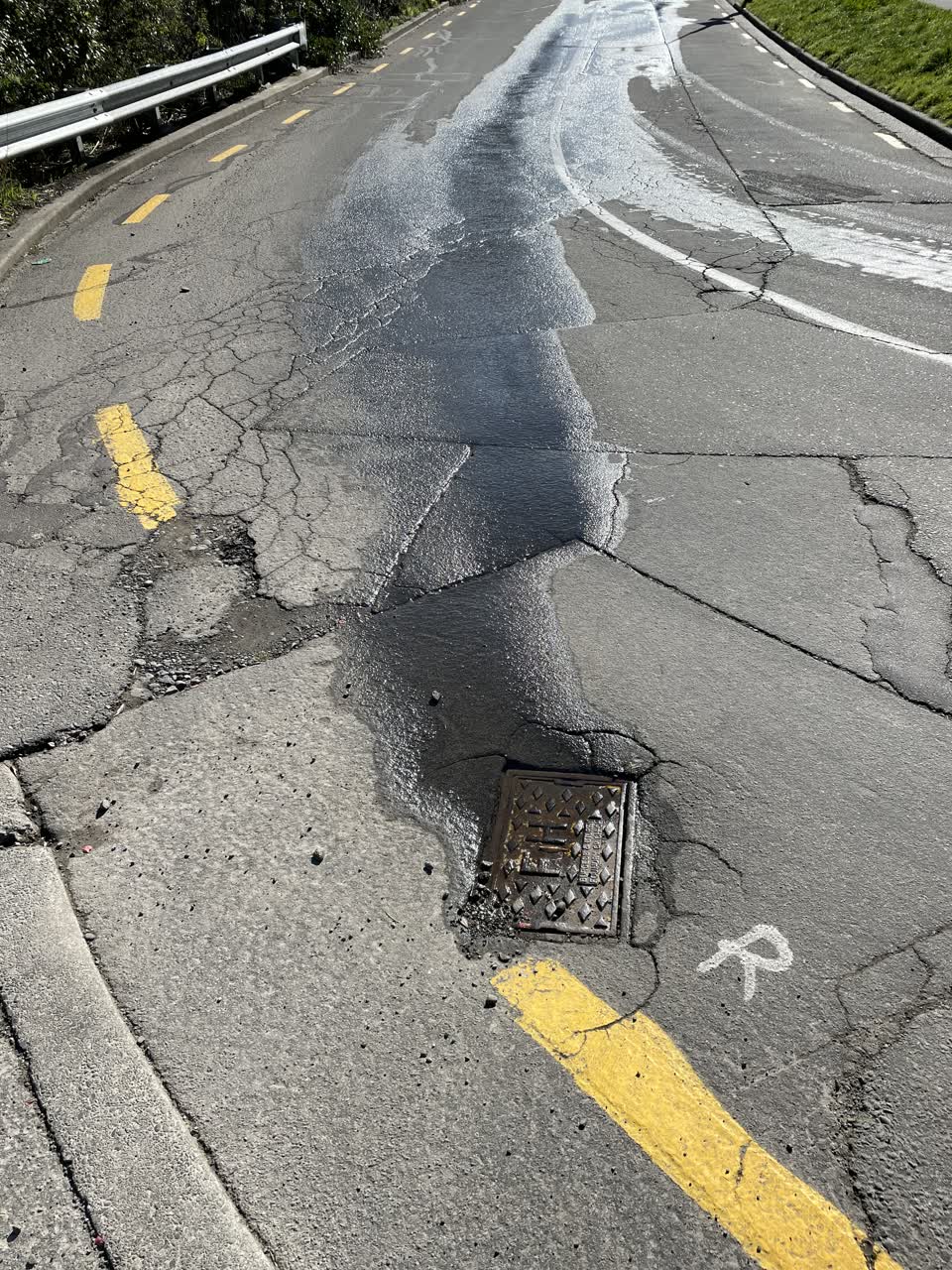 The photograph attached to this water leak report