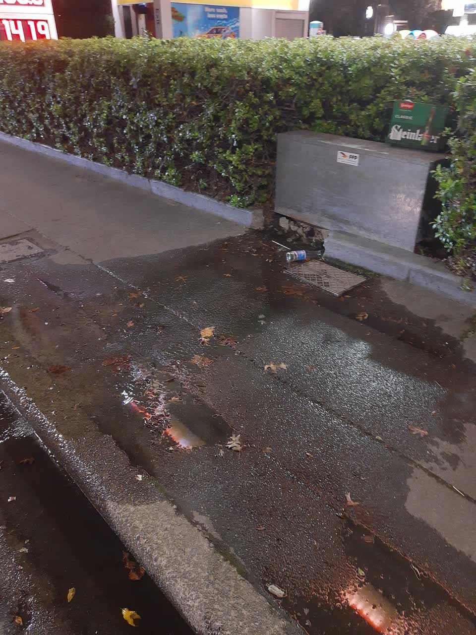 The photograph attached to this water leak report
