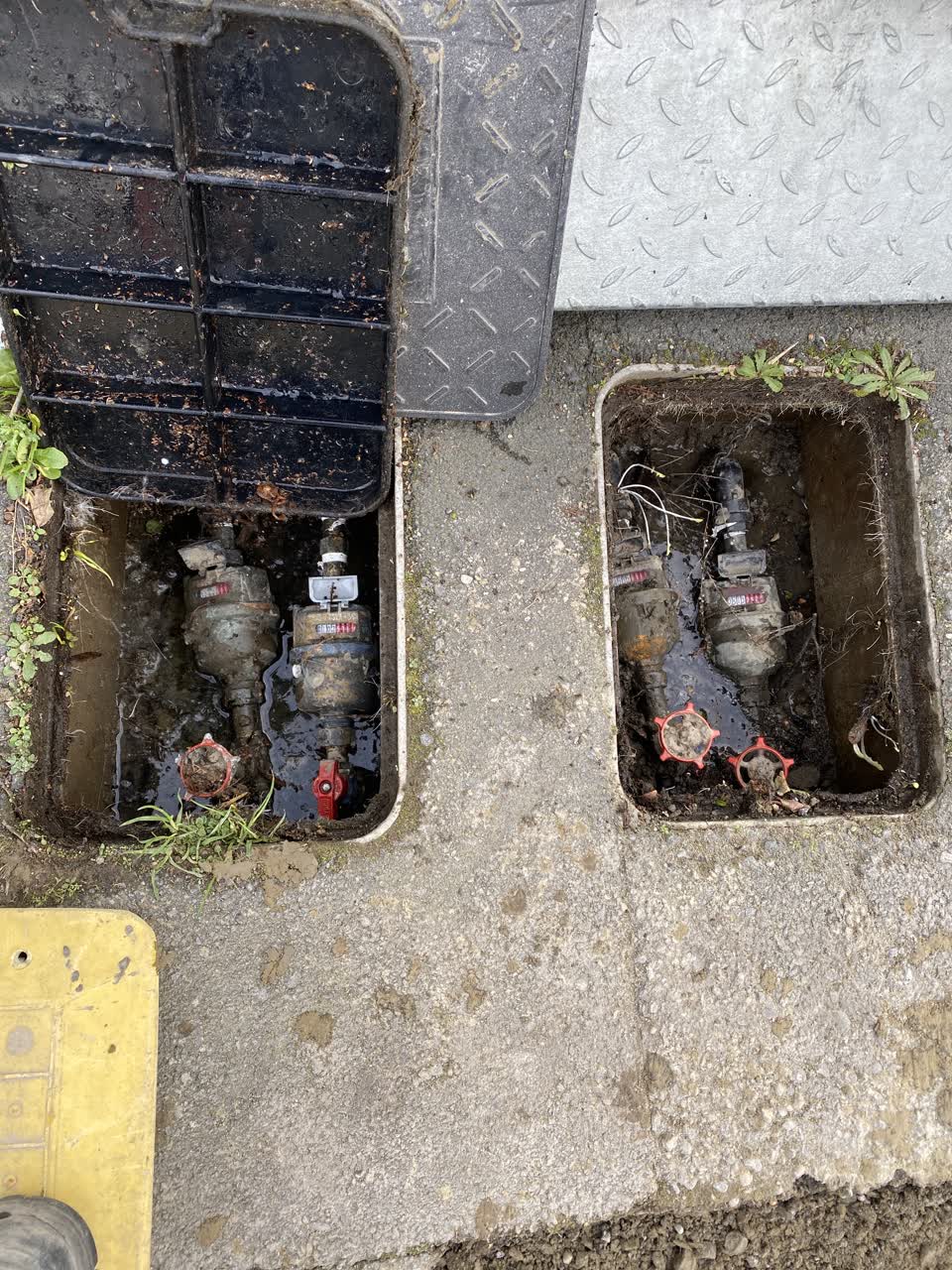The photograph attached to this water leak report
