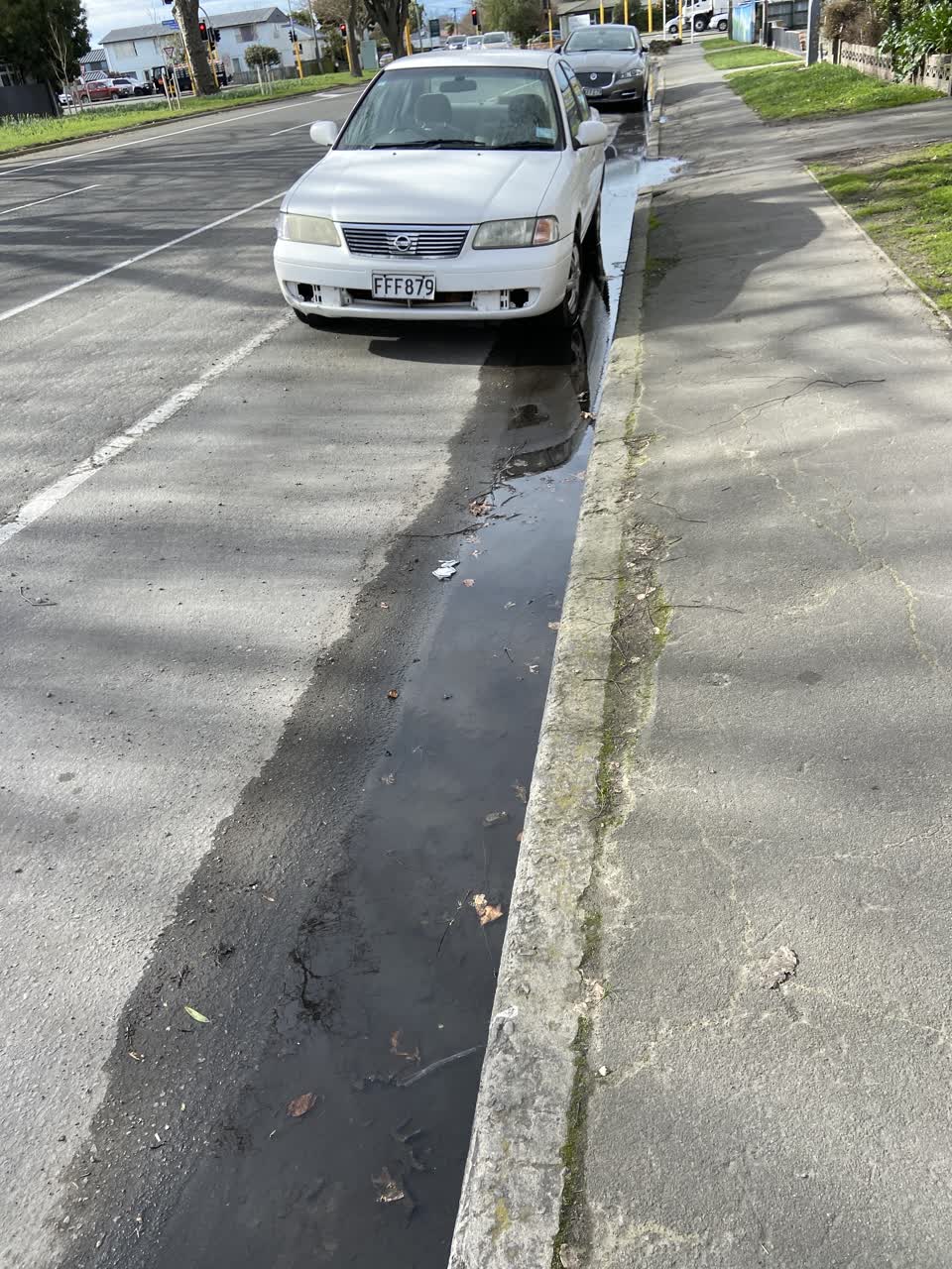 The photograph attached to this water leak report