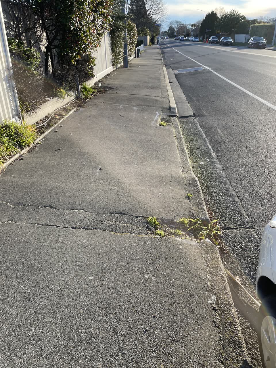 The photograph attached to this roading/streets report