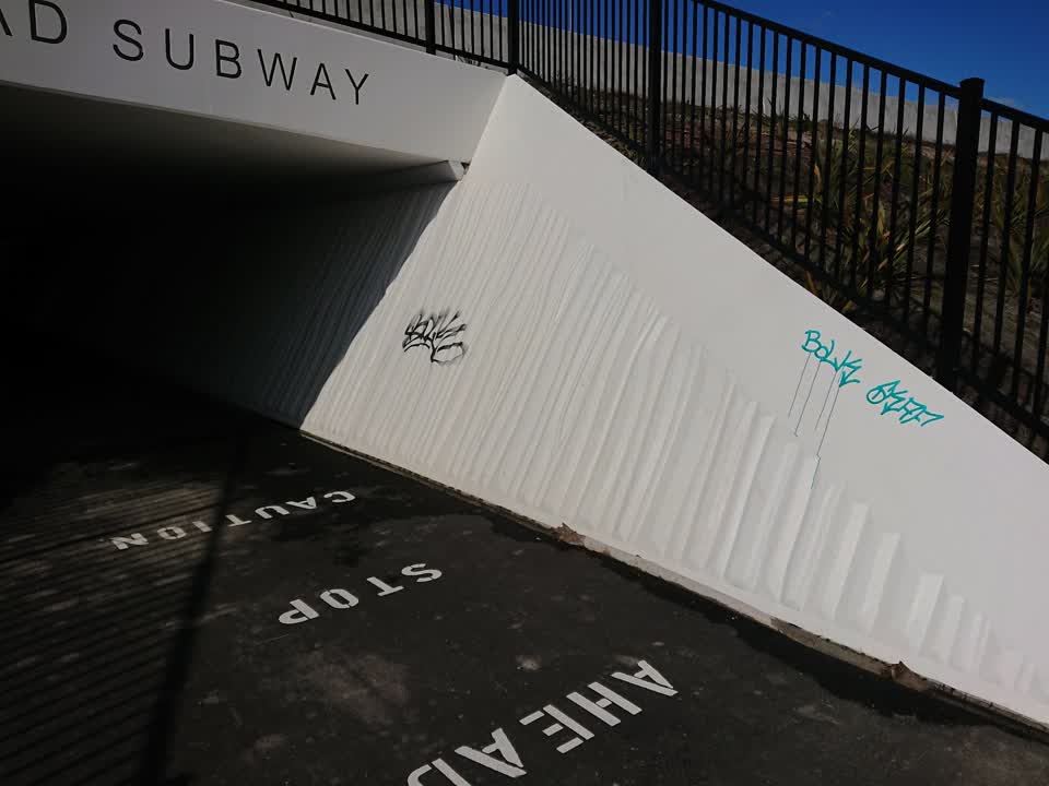 The photograph attached to this graffiti report
