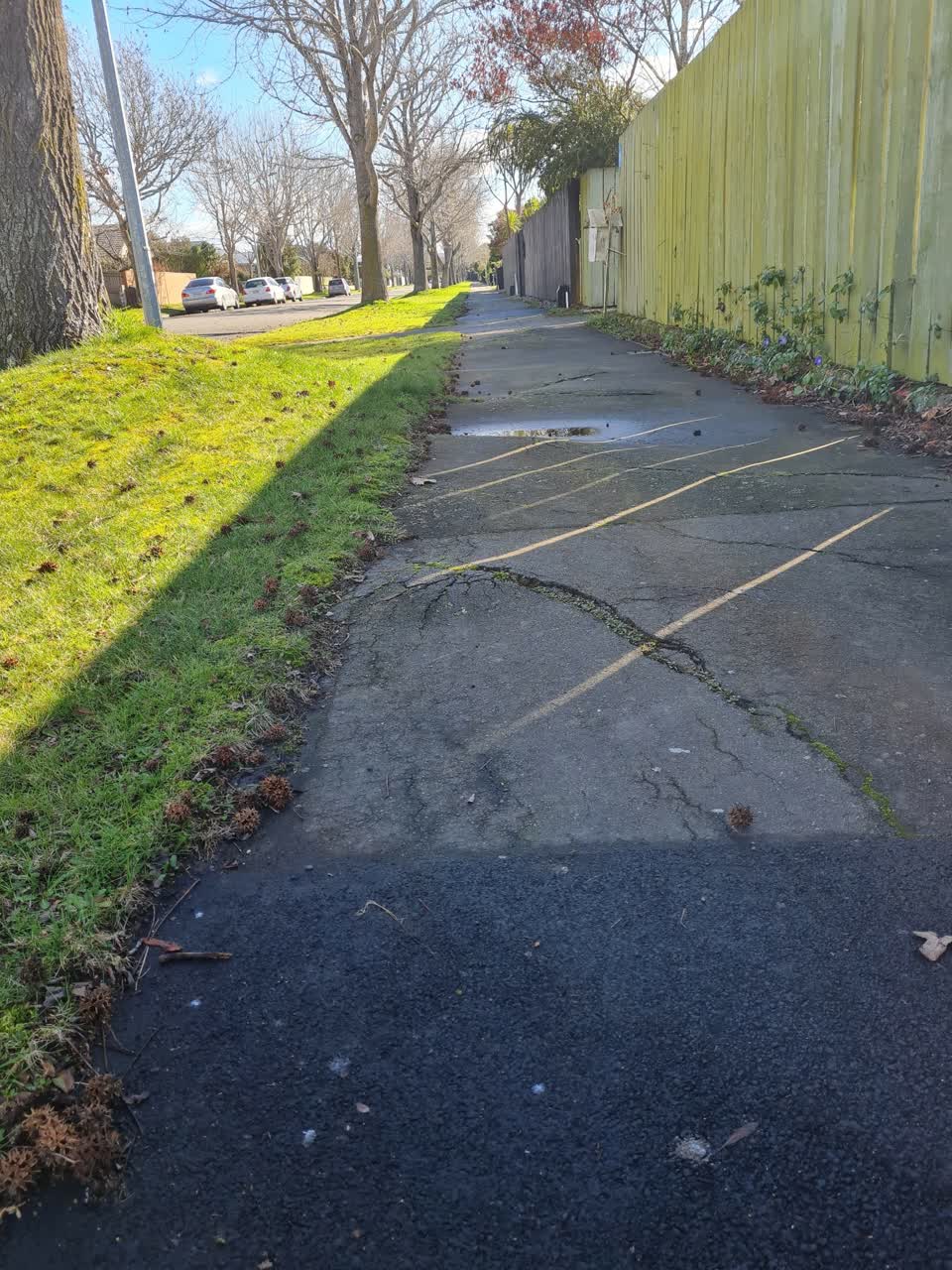 The photograph attached to this roading/streets report