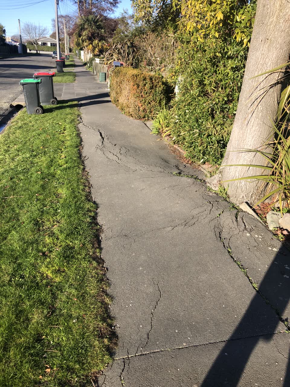 The photograph attached to this roading/streets report