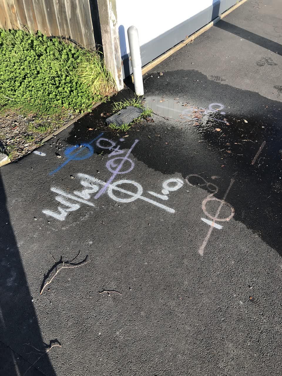 The photograph attached to this water leak report