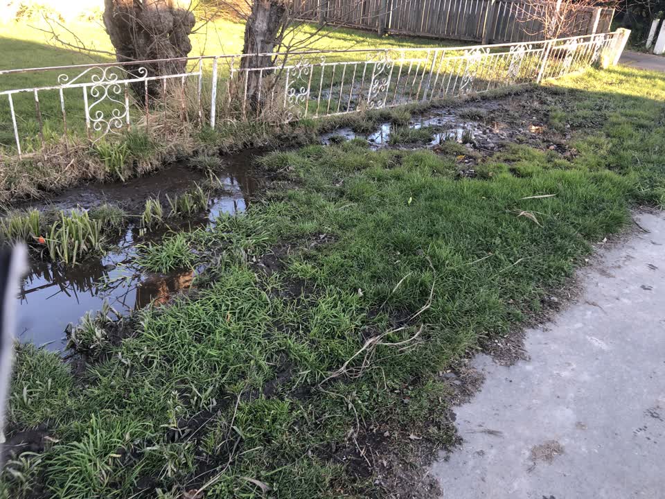 The photograph attached to this water leak report