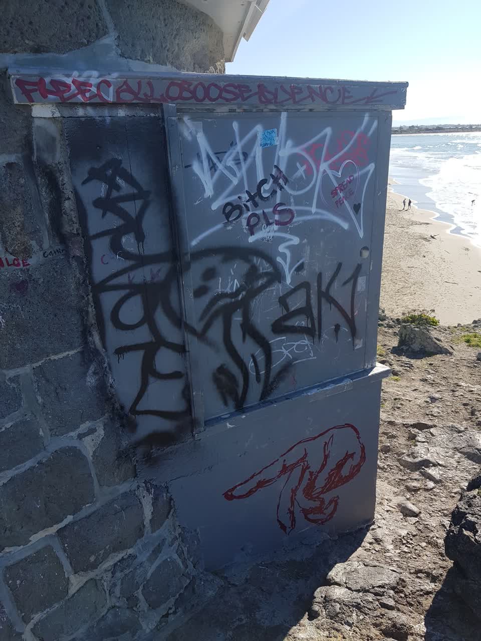 The photograph attached to this graffiti report