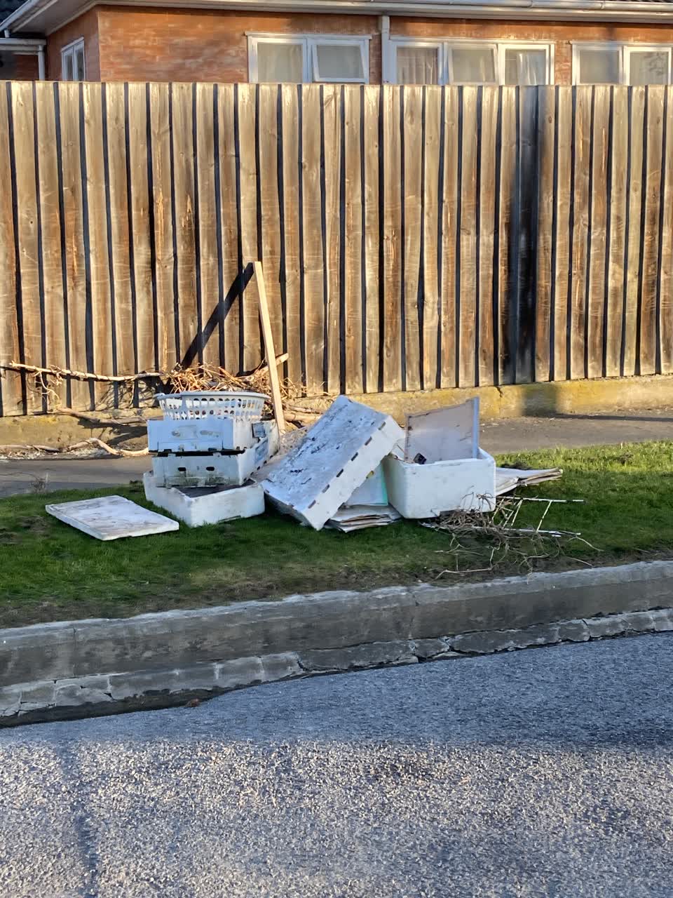 The photograph attached to this rubbish/recycling report