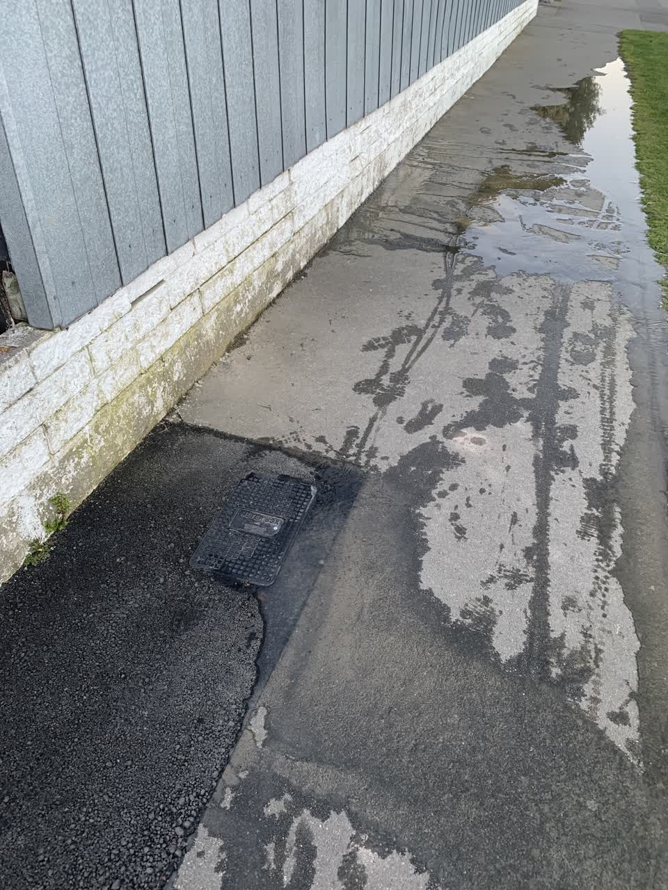 The photograph attached to this water leak report